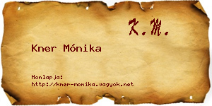 Kner Mónika névjegykártya